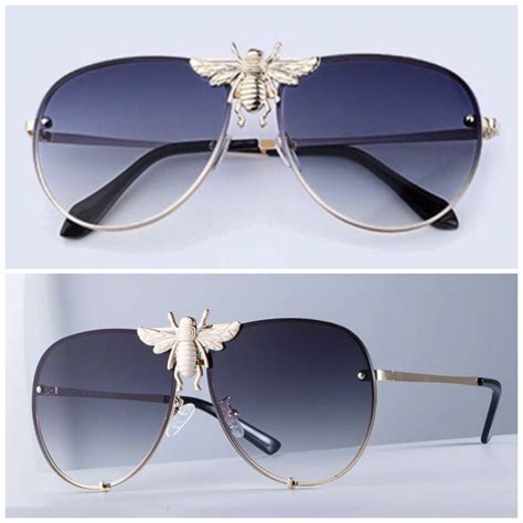 gucci bee glasses|Gucci aviator sunglasses.